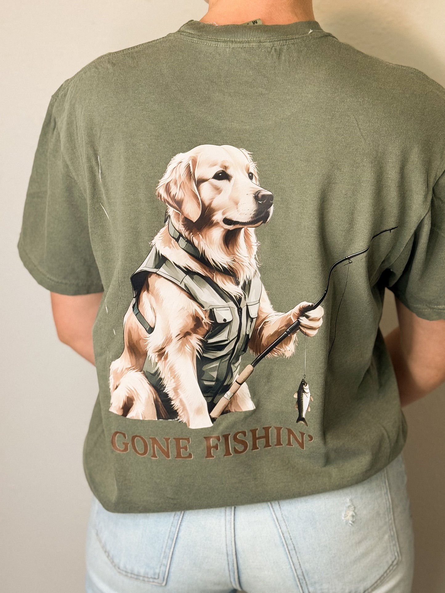 Gone Fishin Golden T-Shirt